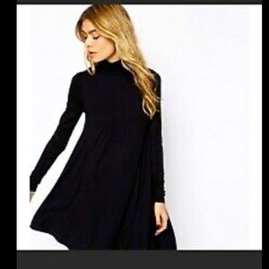 COS 100% wool A-line long sleeve sweater dress